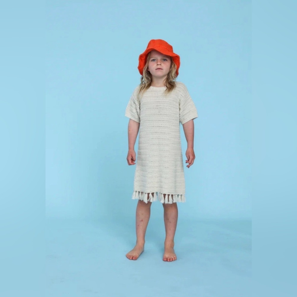 Crown Tan Sheath Dress Puff Sleeve Casual